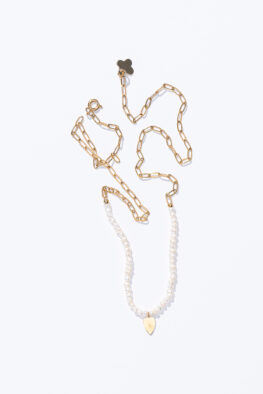N382 KETTE / ARMBAND EMILIA weiß