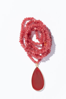 1514A NECKLACE SANA raspberry