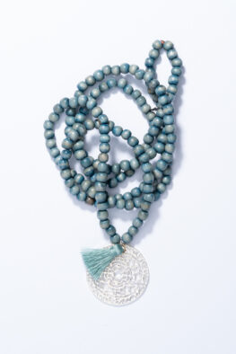 N329 WOODEN NECKLACE ADORA denim
