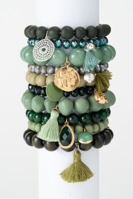 W1434 ARMBANDSET POPPY grün