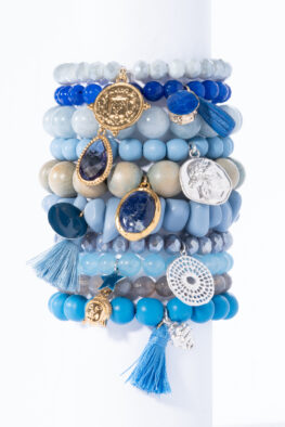 1434 bracelet set POPPY blue