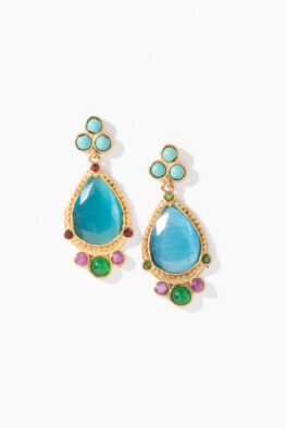 E696 EAR RING BEATA turquoise