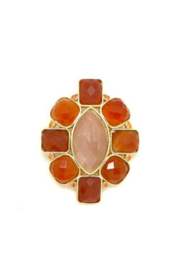 B601 BROSCHE PETRA orange