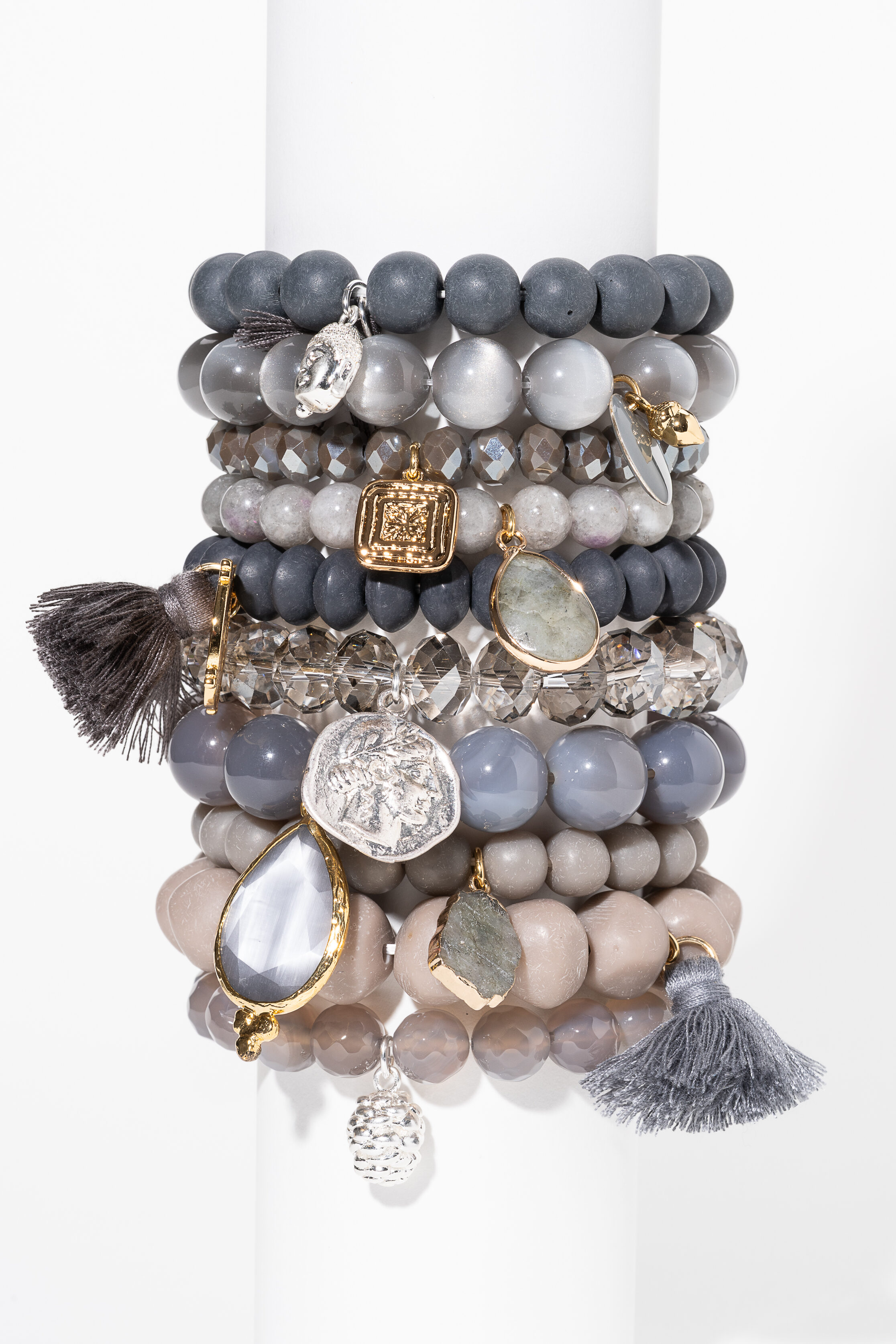 1434 ARMBANDSET POPPY silber