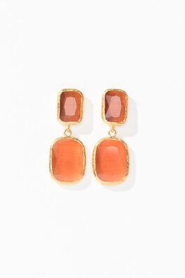 E718 EARRING FINE ORANGE