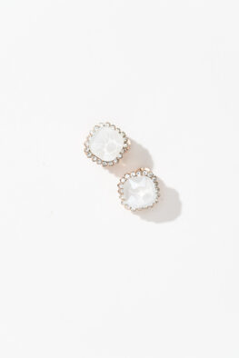 E863 EAR CLIP JANNIKA WHITE