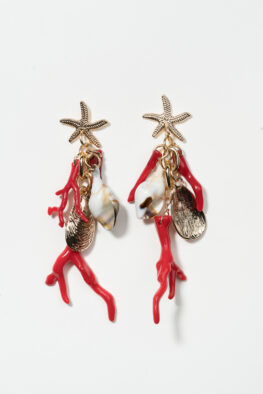 E815 EARRING MAUI RED