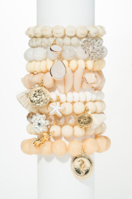 1434 ARMBANDSET POPPY CREME