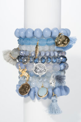 1434 ARMBANDSET POPPY bleu