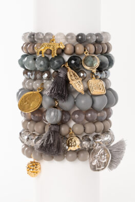 1434 ARMBANDSET POPPY GRAU