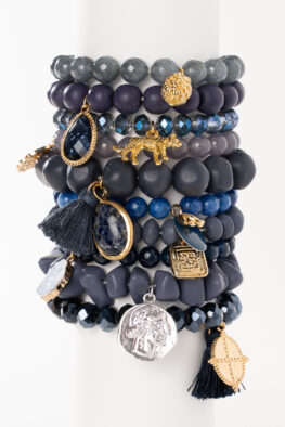1434 ARMBANDSET POPPY BLAU