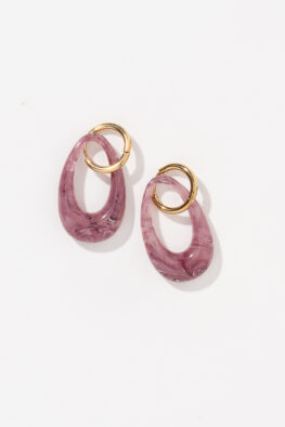 E922 OHRRING SALLY MAUVE
