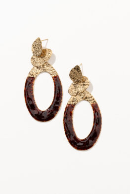 E913 EARRING PETTY BROWN